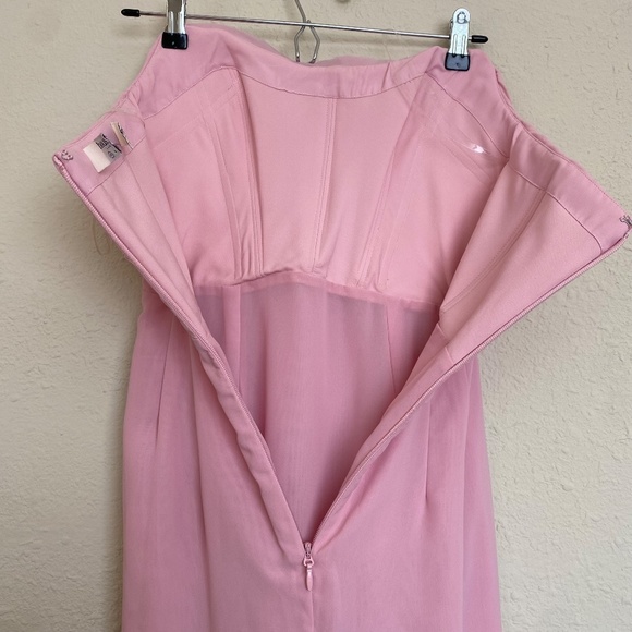 House of CB Adrienne Pink Quartz Strapless Gown NWOT size M A-C - Picture 14 of 16